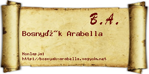 Bosnyák Arabella névjegykártya
